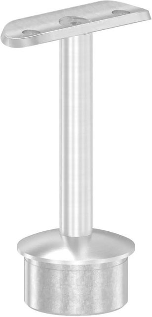 FeNau Rohrabschlussstopfen mit Handlaufplatte aus Edelstahl V2A in Silber matt für Rohr Ø 42,4 x 2,5 mm - Bild 1