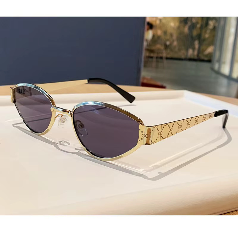 Samjune Sonnenbrille Cat-Eye, Metall, Vollrand, Unisex - Bild 3