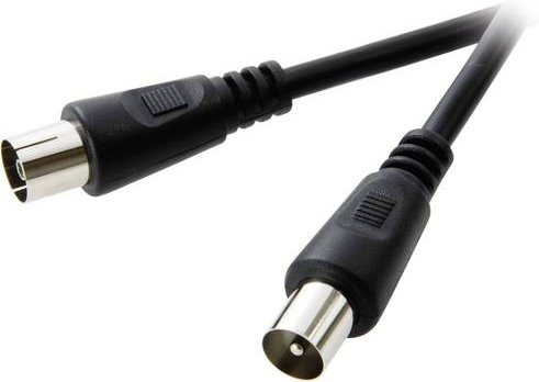 SpeaKa Professional Antennen Anschlusskabel Schwarz mit 1x Antennenstecker und 1x Antennenbuchse 75 Ohm, 10 m Länge - Bild 1