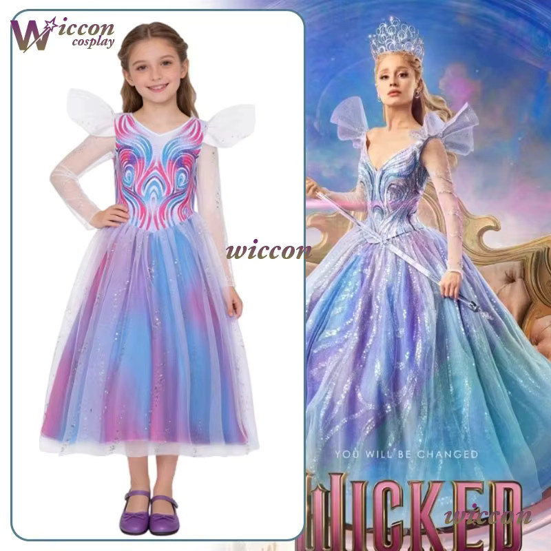 Nino Wicked Glinda Cosplay Kostüm, Prinzessin Kleid, Mädchen - Bild 2