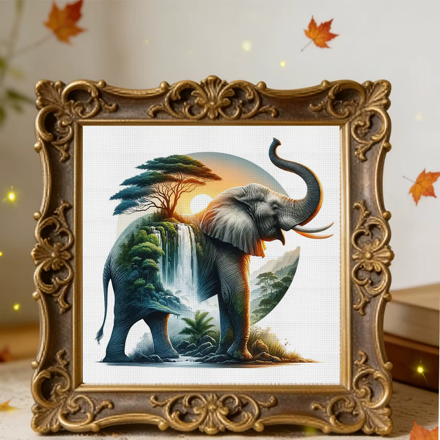 Nature's Giant Kreuzstich-Set zum Selbermachen, 11CT Stickerei in Multicolour, B/H: 36 x 36 cm - Bild 6