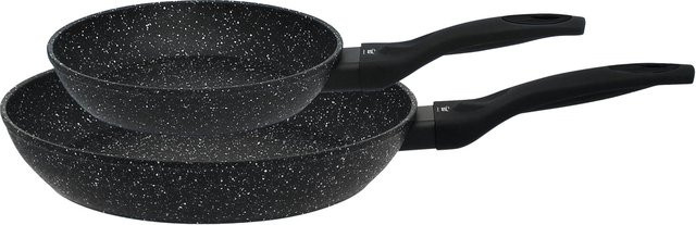 ELO Aluminium-Pfannenset Granit Passion, 2-teilig, Schwarz, Antihaftbeschichtung - Bild 1