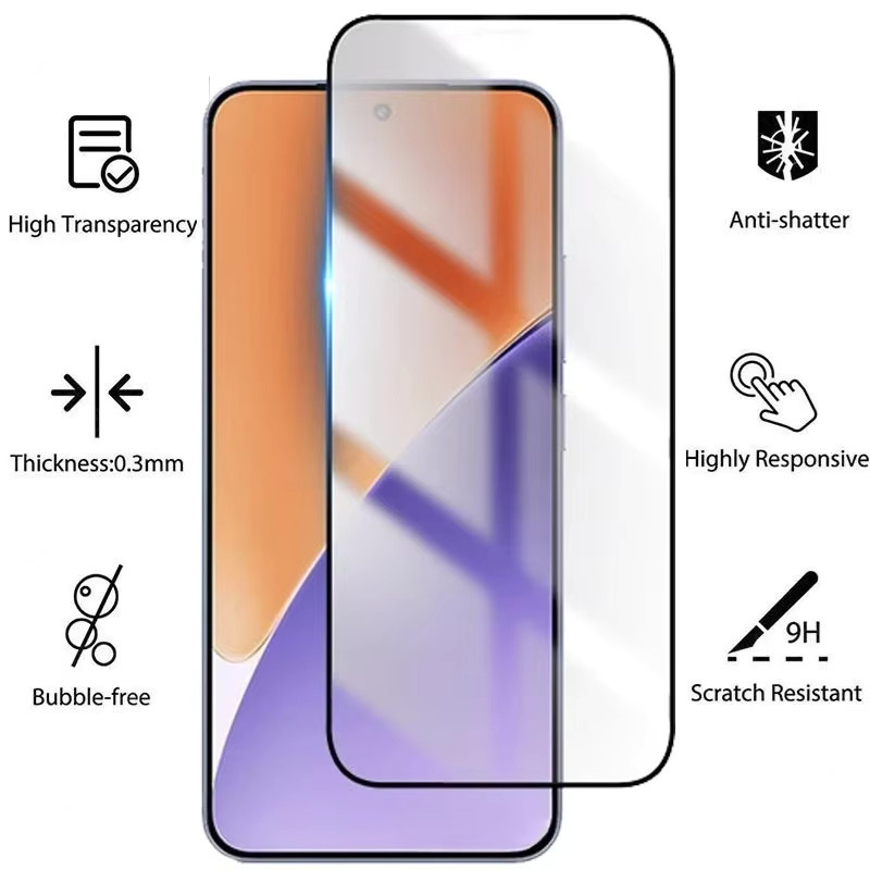 2 Stück Premium Displayschutzglas aus gehärtetem Glas für Xiaomi Redmi A5 14C 15C 4G Note 15 Pro 14R A3 Pro in Transparent - Bild 2