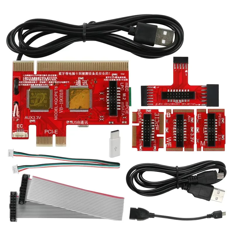 KQCPET6 V8 Universal Diagnose Test Debug King Post Karte zur Unterstützung von PCI, PCI-E, MiniPCI-E, LPC und DDR3/4 für Laptop und Desktop PC - Bild 2