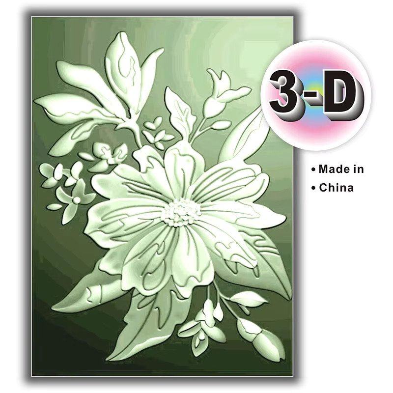Eleganter Ordner mit floraler 3D-Prägung aus Kunststoff für Karten und Sammelalben - Bild 1