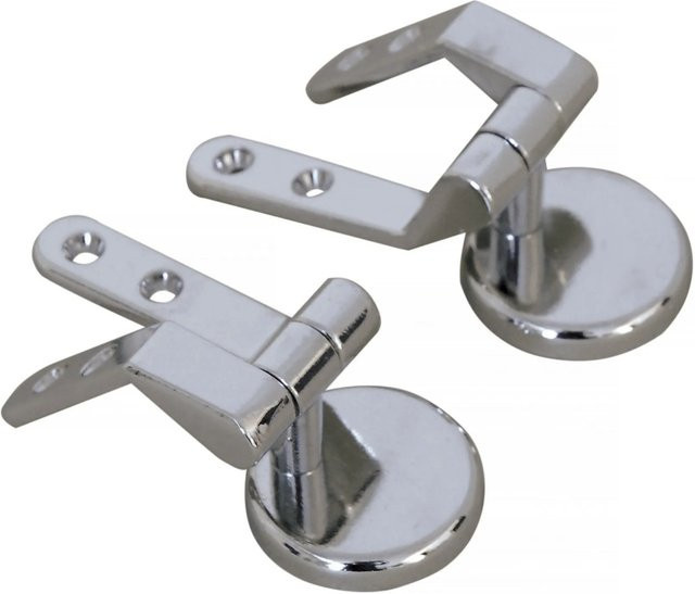 MSV WC-Sitz-Scharniere aus Zink in Chrom-Optik, Silber - Bild 1