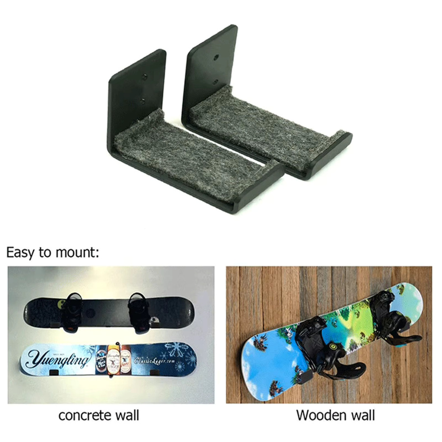 ACRDK Wandregal Organizer für Snowboards, Skis, Skateboards und Zubehör in Schwarz - Bild 3