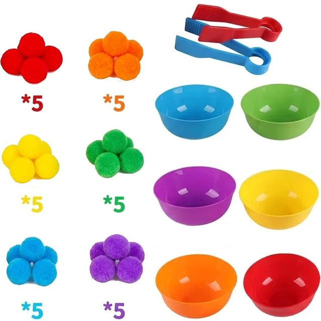 Linyi toy Sortier- und Zähl-Spielsets, Regenbogen, ab 3 Jahren - Bild 1