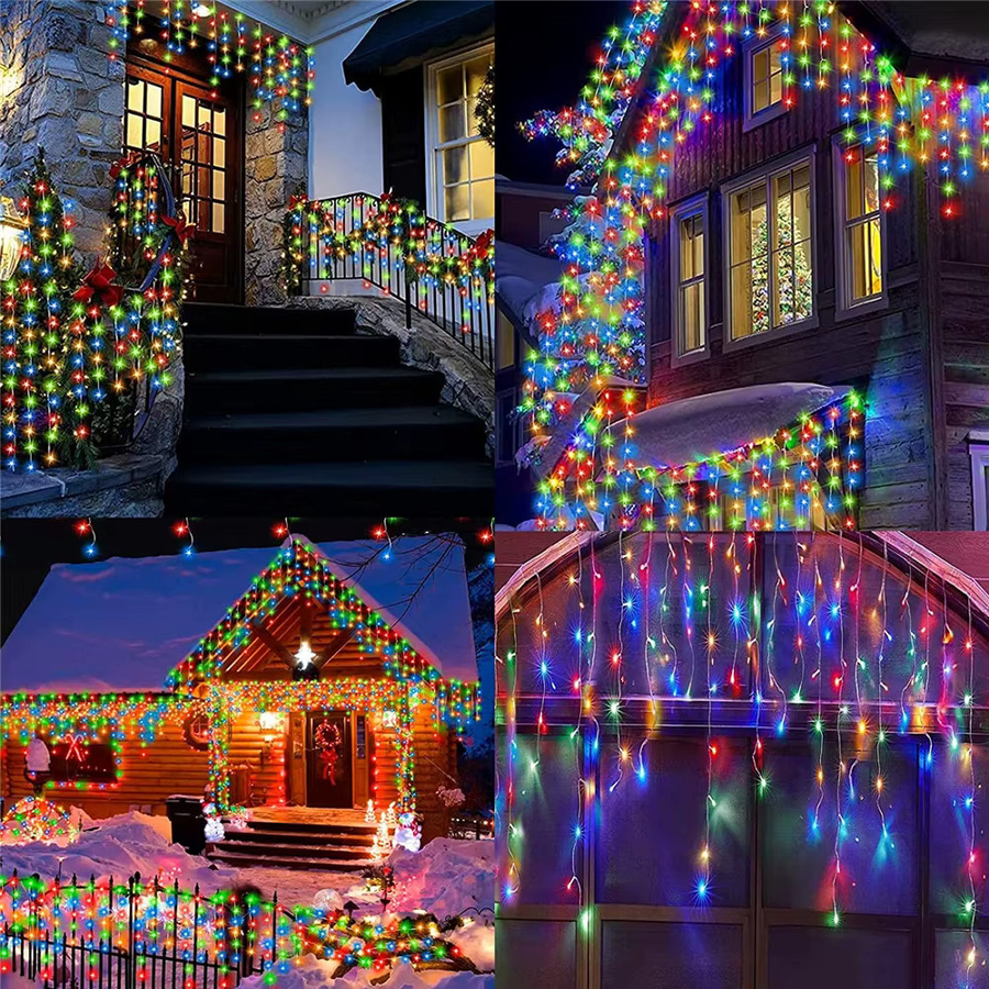 WELPUR Solar Eiszapfen Lichterkette Outdoor in Multicolor für Garten und Weihnachten - Bild 3
