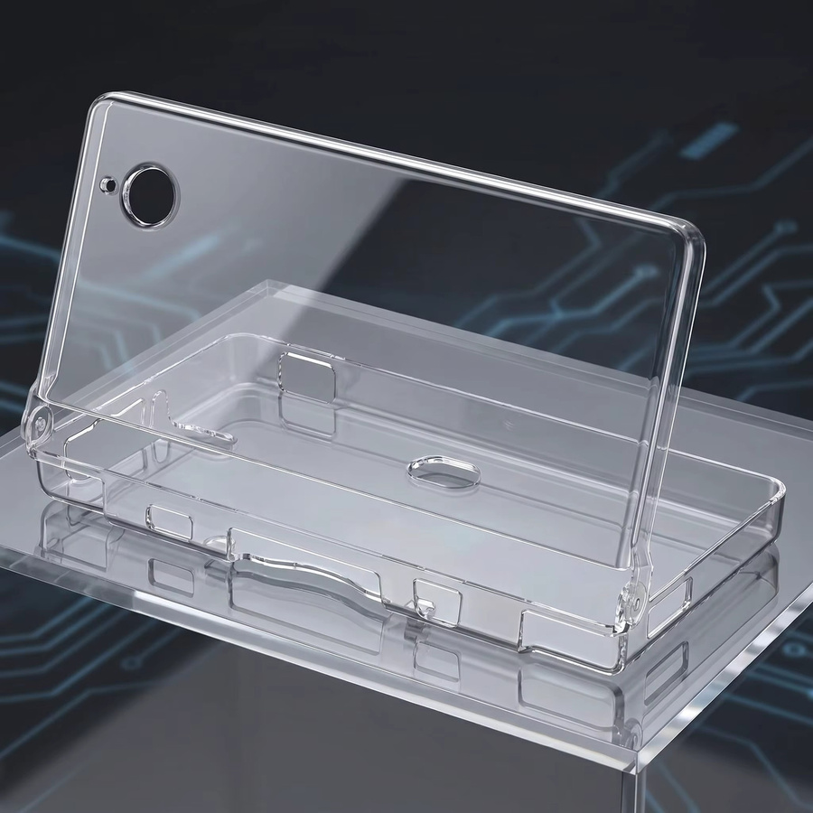 TECTINTER Schutzhülle aus klarem PC für DSI NDSi XL LL Konsole inklusive transparenter PET-Displayschutzfolie - Bild 2