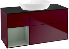 V&B Waschtischunterschrank Finion in Platinblau lackiert, B/T/H: 120 x 50,1 x 50,1 cm - Bild 1