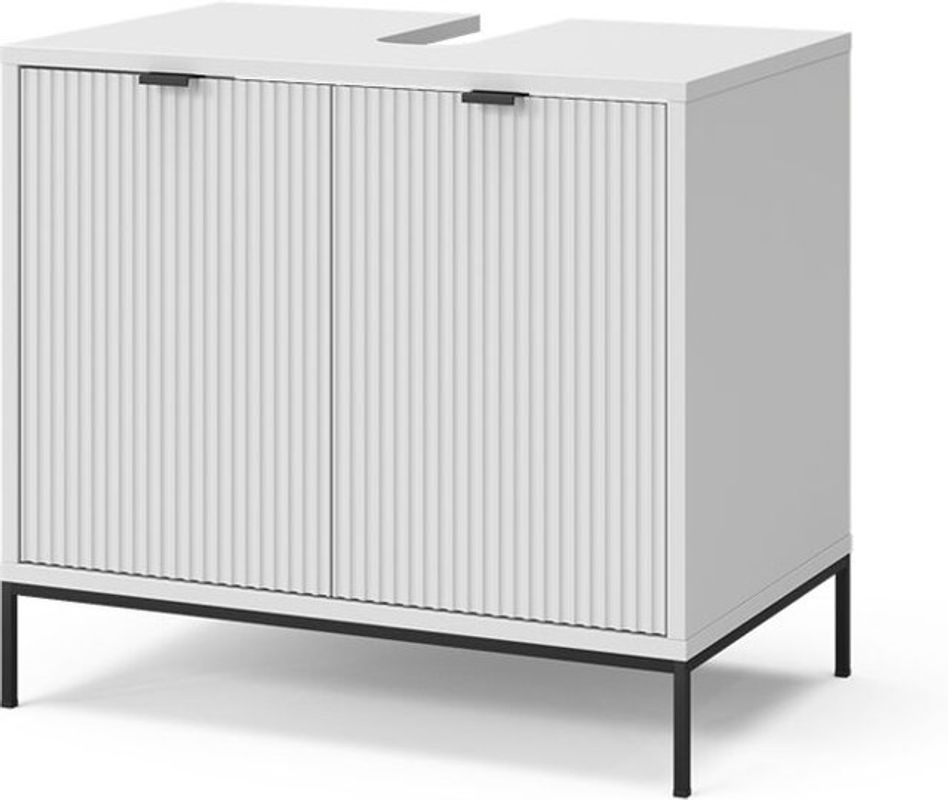 Vicco Waschbeckenunterschrank Eliza Weiß mit 2 Türen, B: 70 cm, T: 63 cm, H: 63 cm - Bild 2