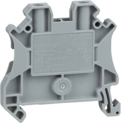 Schneider Electric NSYTRV42 Klemmleiste, Grau, 50 Stück - Bild 1