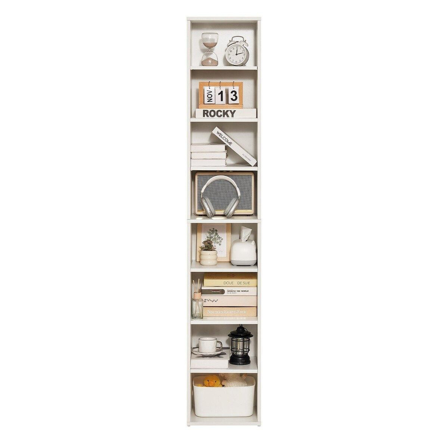 Buying Solutions, MB 8-stufiges schmales Bücherregal aus Holz in Weiß mit verstellbaren Regalböden, H x B x T: 180 x 30 x 22,67 cm - Bild 2