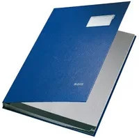 Leitz Unterschriftenmappe Display Book mit Klappe für A4 in Grau und Blau - Bild 1