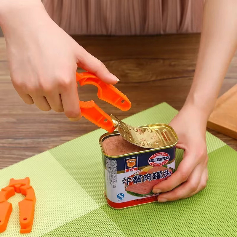 ELESAHOME Multi-Funktions Flaschenöffner und Dosenöffner aus Kunststoff in Orange - Bild 2