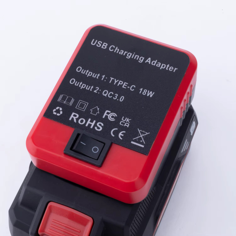 Parkside Powerbank für X20V Lithium-Akkus mit USB-C Anschluss in Rot zur Aufladung von Mobilgeräten und Tablets - Bild 2