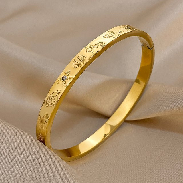 Lifefontier Armreif Edelstahl, Strass, Damen - Bild 1