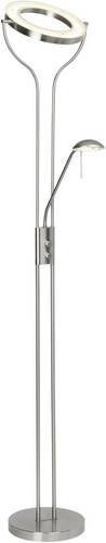 Brilliant Demian LED-Deckenfluter mit Leselampe in Chrom, Höhe: 195 cm - Bild 1