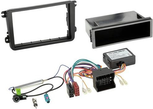 ACV 611320-15-02 Autoradio Einbaublende DIN in Schwarz passend für Seat, Skoda und Volkswagen - Bild 1