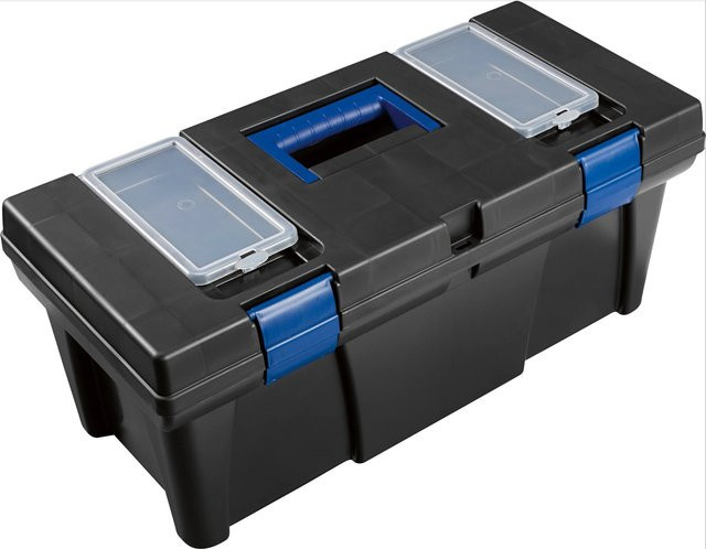 LUX-TOOLS Werkzeugkoffer mit Organizer aus Kunststoff in Schwarz, B/T/H: 52 x 22 x 25 cm - Bild 1