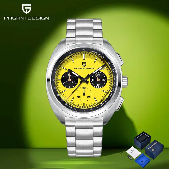 PAGANI DESIGN Chronograph, Quarz, Edelstahl, Gold, Silber, Herren - Bild 1