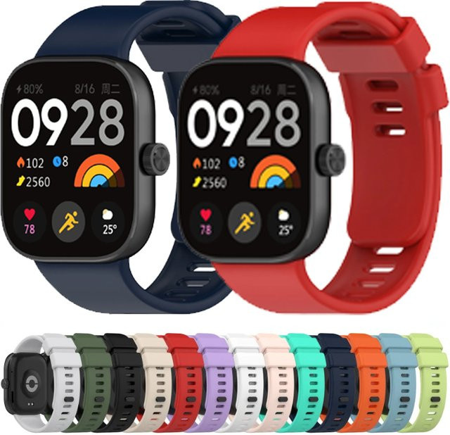 Xiaomi Uhrenarmband Silikon, Schwarz, Redmi Watch 6 5 4, Mi Band 8 9 Pro - Bild 1