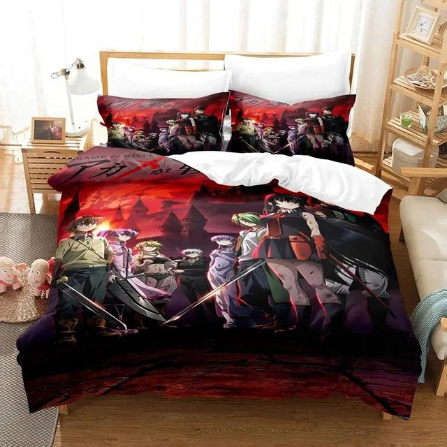 Anime Akame ga Kill Esdeath Bettwäscheset aus Mikrofaser, 2-teilig, Mehrfarbig, B/H: 70 x 133 cm - Bild 1