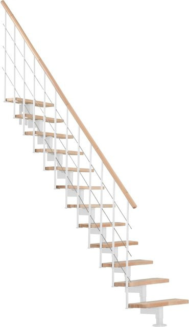 Minka Mittelholmtreppe Style in Buche und Weiß für eine Raumhöhe bis 304 cm - Bild 1