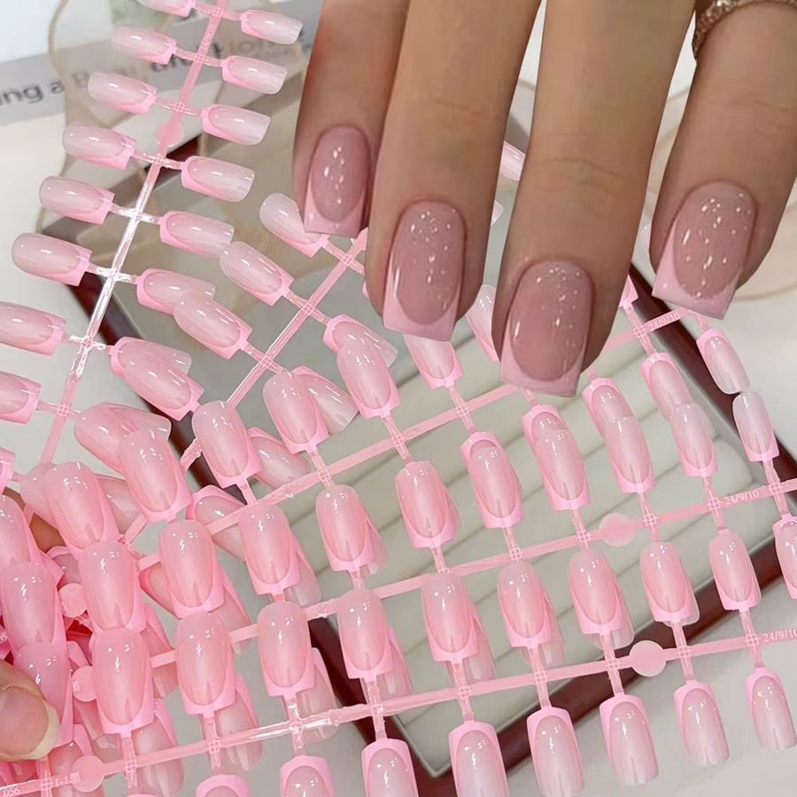 MAFANAILS Kunstnägel, NO.13, quadratisch, weiß, glänzend, 120 Stück - Bild 1