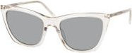 Saint Laurent SL 214 KATE THIN Sonnenbrille, Cat Eye, Damen, Vollrand, Plastic, beige, grey, transparent - Bild 1