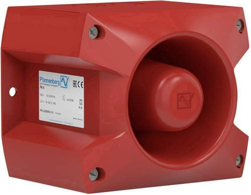Pfannenberg Schallgeber PA 5 in Rot, 230 V AC, 105 dB, Artikelnummer 23350100000 - Bild 1