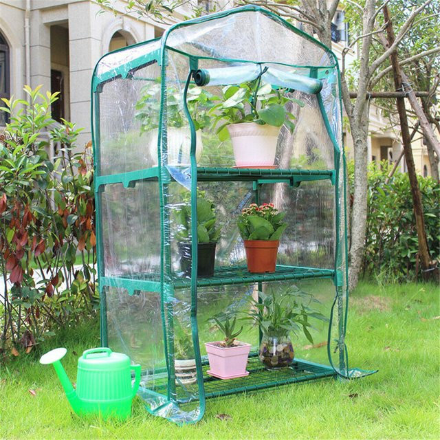 Transparentes Garten Gewächshaus aus PVC als wasserdichte Pflanzenschutzabdeckung für Blumen und Pflanzen zur Wärmebeibehaltung HA6348 - Bild 1