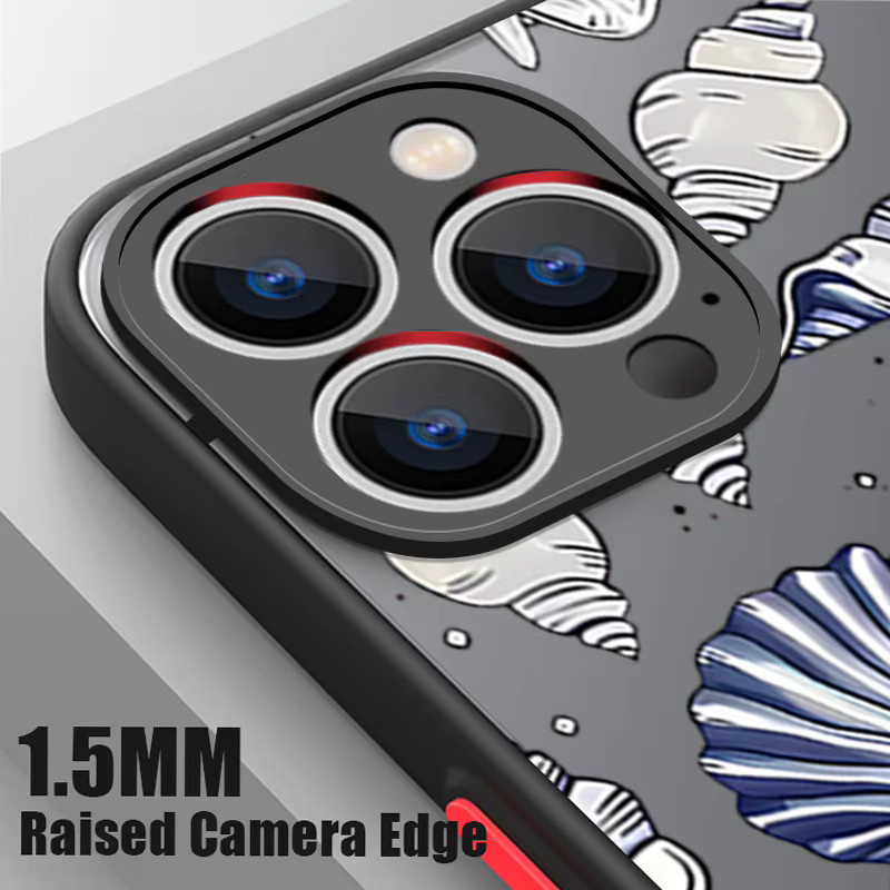 YISHANGOU Magnetische Handyhülle mit Cartoon-Hai Design für iPhone 16 15 14 13 12 Pro Max Plus, Stoßfestes Acryl-Cover in Schwarz und Multicolour, MagSafe kompatibel - Bild 2
