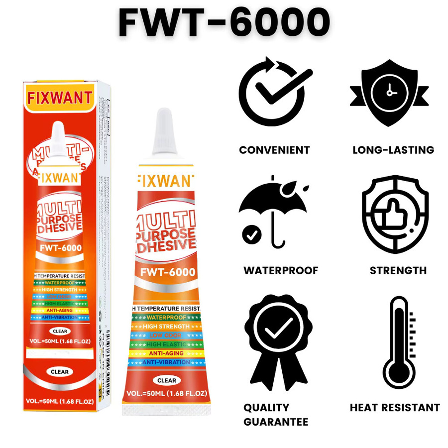 FIXWANT FWT-6000 Hochtemperaturbeständiger Handy-Reparaturkleber für Telefonabdeckungen, Akkus und DIY-Projekte - Bild 6