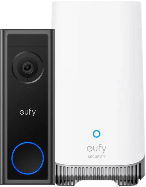 eufy Video Doorbell C30 mit HomeBase 3, WLAN Videotürklingel in Schwarz - Bild 1
