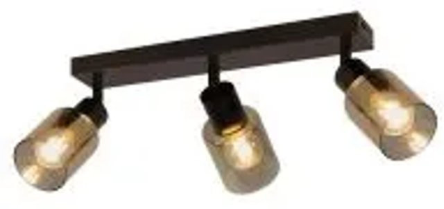 NETTLIFE Deckenleuchte aus Metall und Glas in Schwarz, modern und verstellbar, E14 Fassung - Bild 1