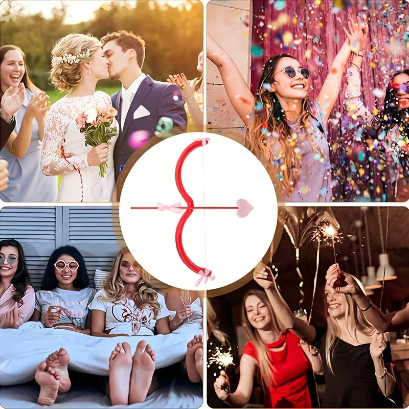 QCQHDU Cupid's Pfeil und Bogen-Set, Rot, Kunststoff - Bild 5
