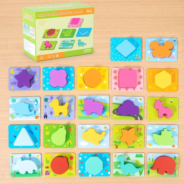 Brozebra 3D Puzzle Tiere, Holz Spielzeug, Montessori, Bunt / Mehrfarbig - Bild 1