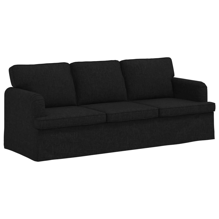 vidaXL Sofa Schwarz mit Stoffbezug und Metallrahmen B/T/H: 201 x 80 x 85 cm - Bild 2