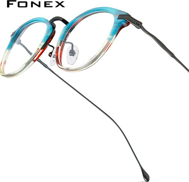 FONEX Korrektionsbrille, Vollrand, quadratisch, Acetat, Titan, Unisex, multicolour - Bild 1