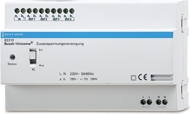 Busch-Jaeger Netzteil und Spannungsumwandler Indoor Weiß 83310 mit 4 Ausgängen - Bild 1