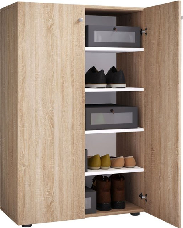 VCM Schuhschrank Lona in Sonoma-Eiche mit 2 Drehtüren, B/H/T: 70 x 110 x 39 cm - Bild 4
