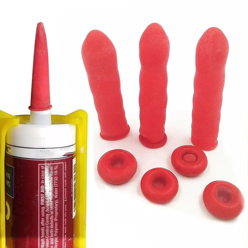 Silikon Rohr Düsenkappen Set mit roten Ersatzdüsen und Dichtungsmasse für Bauarbeiten - Bild 3