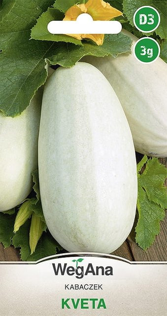 VegAna Kveta Kürbis Gemüsesamen, Sorte Weiß, 3 g - Bild 1