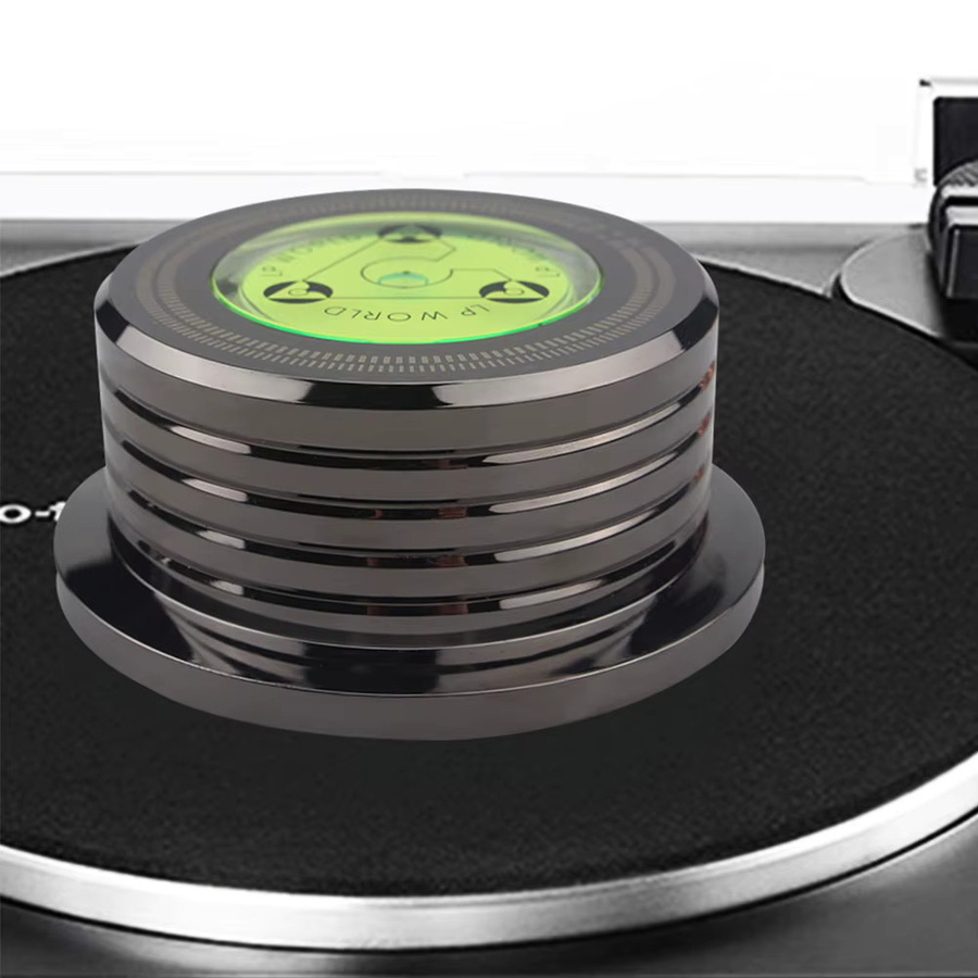 VODOOL LP-Disc-Stabilisator aus Metall in Schwarz als Vinyl-Plattenspieler-Gewichtsklemme für Schallplattenspieler und tragbares Audio-Zubehör - Bild 4
