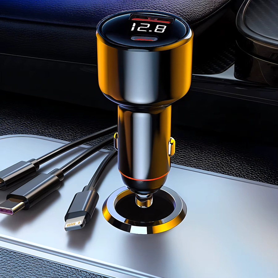 FireFrog 5 in 1 Auto Ladegerät mit 230 W und USB-C Schnellladung PD QC 3.0 in Schwarz - Bild 5