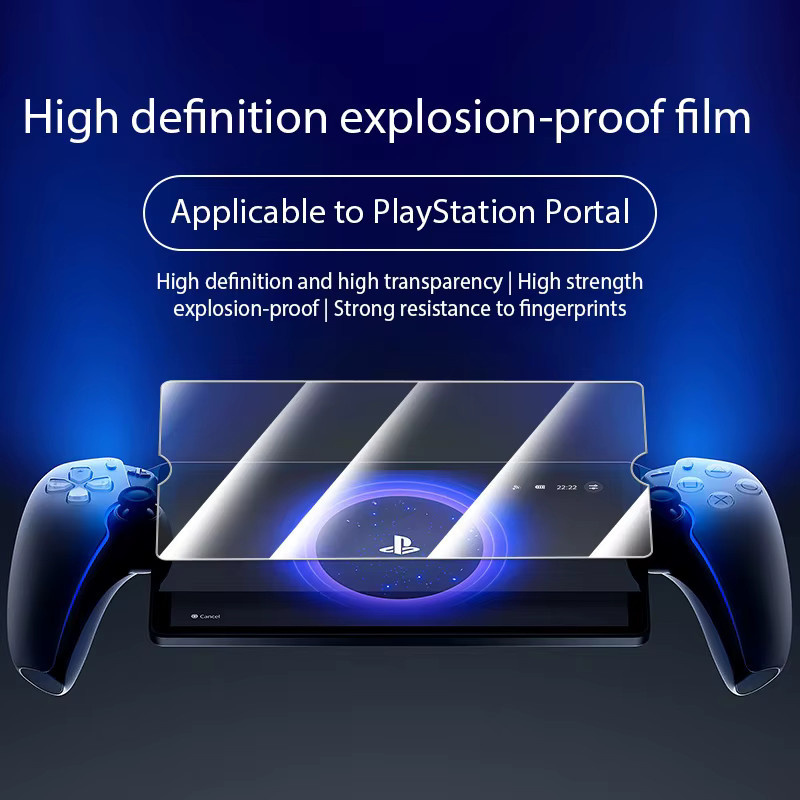 2 Stück Displayschutzfolien aus gehärtetem Glas für Sony PlayStation Portal, transparent, mit abgerundeten Kanten und Anti-Fingerabdruck-Funktion - Bild 2
