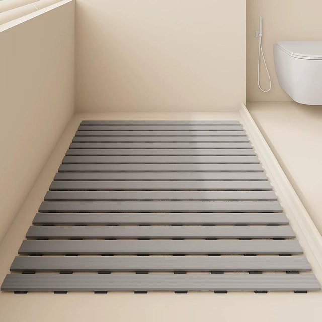 TAOMall Badezimmer Bodenmatte rutschfest und wasserdicht, grau, B: 61 cm, T: 43 cm - Bild 1