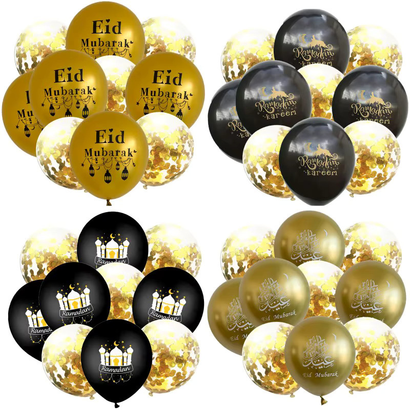 10 Stück KUKUZHU Latex Ballons für Ramadan und Eid in Lila - Bild 3